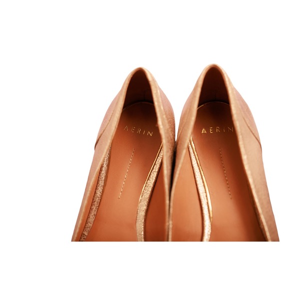 Aerin Atria gold flats size 8.5 M pointed toe cut-outs - Picture 4 of 6